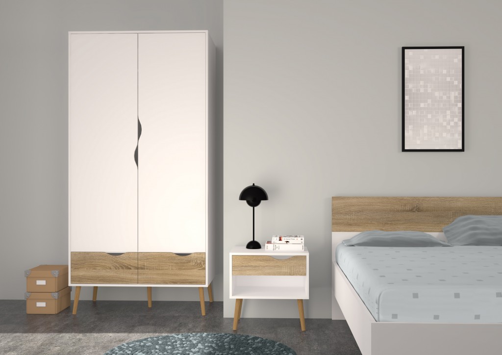 Nordic Two Door Wardrobe - Image 2