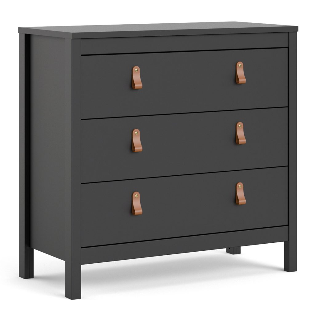 Loft chest of drawers - 3 drawer - Black