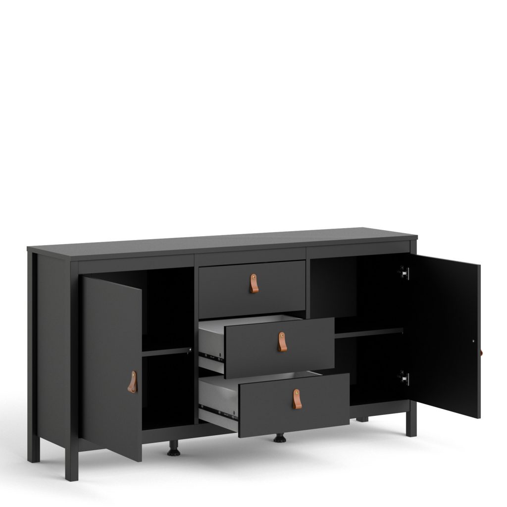 Loft black large sideboard - Image 3