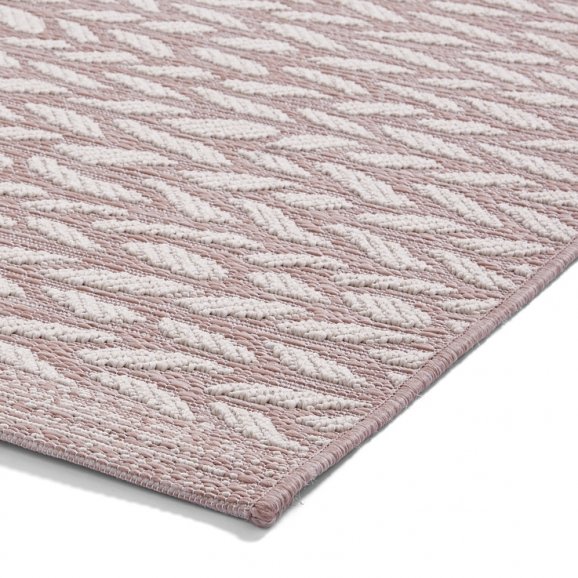 St Austell outdoor rug - Rose & Cream - Image 2