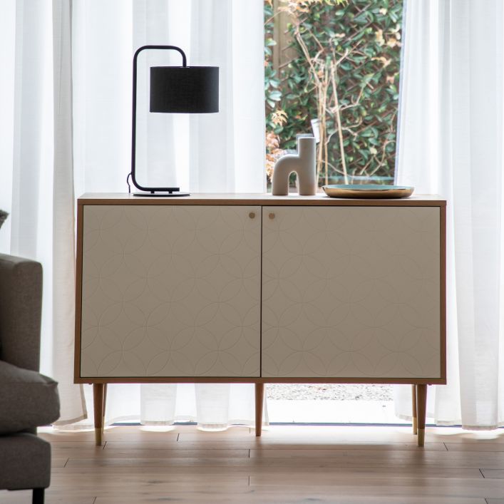 Cotswold small sideboard - White & Oak - Image 2