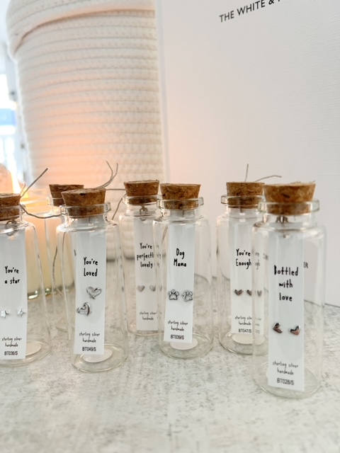 Sterling silver earrings in jar - Image 13
