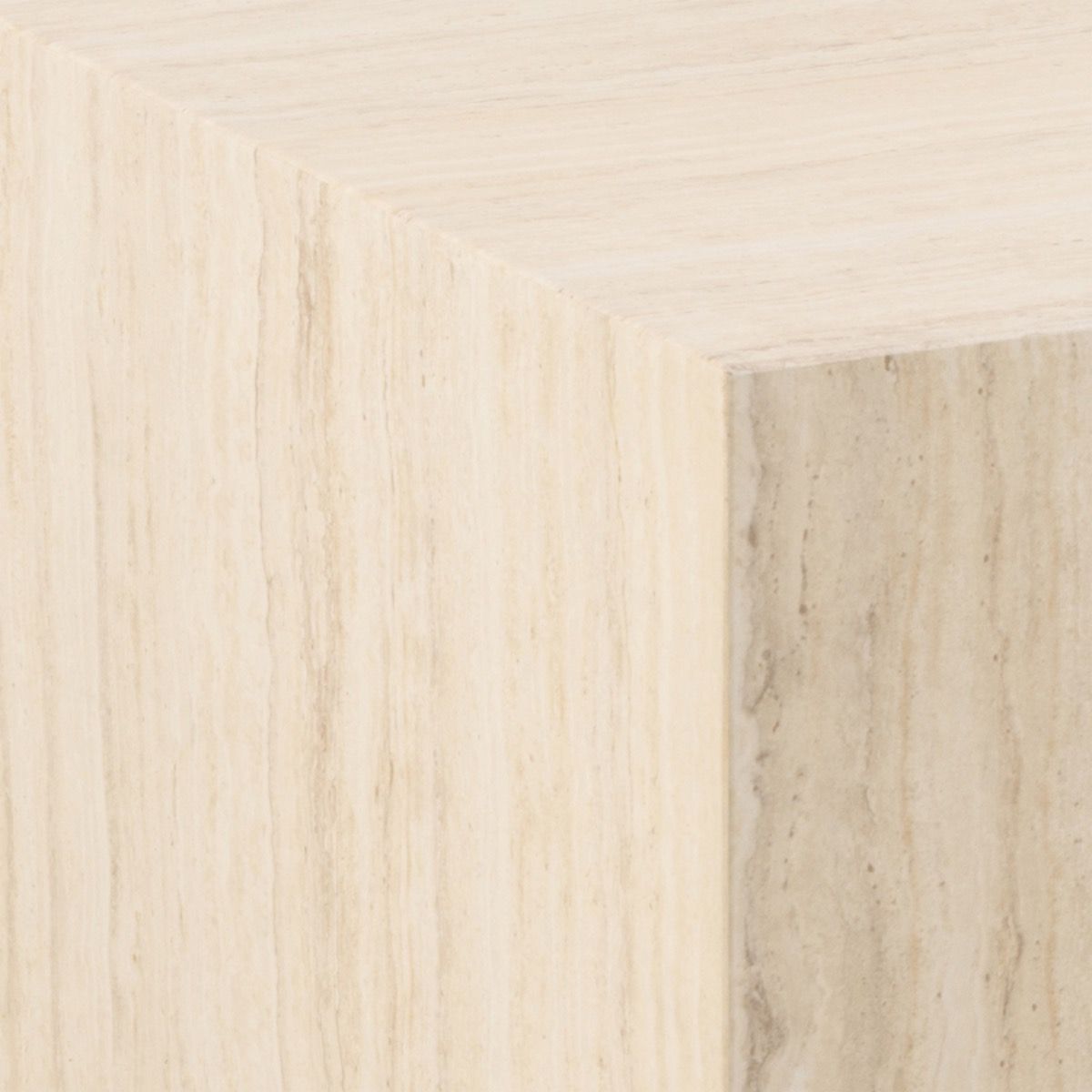 Dice Square Coffee Table in Light Travertine Effect - Image 4