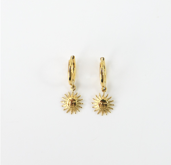 Sun charm earrings - Image 4