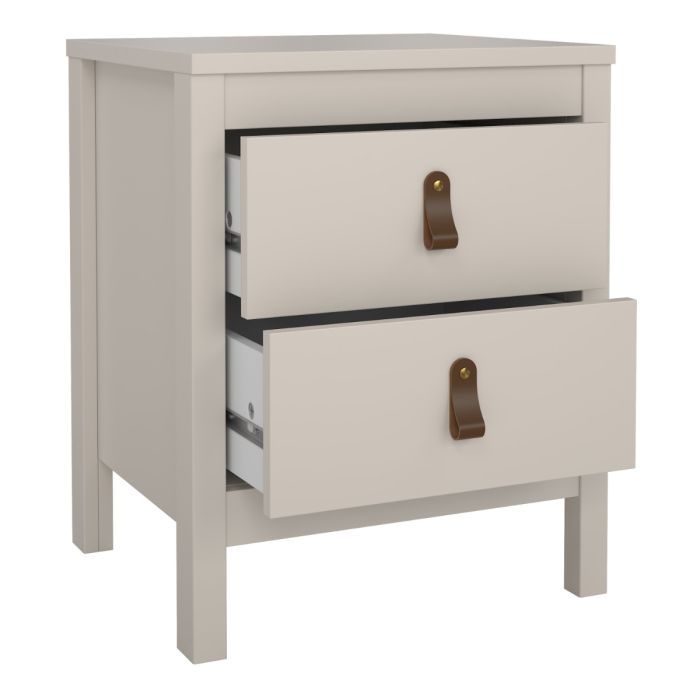 Loft two drawer bedside table in Cashmere - Image 4