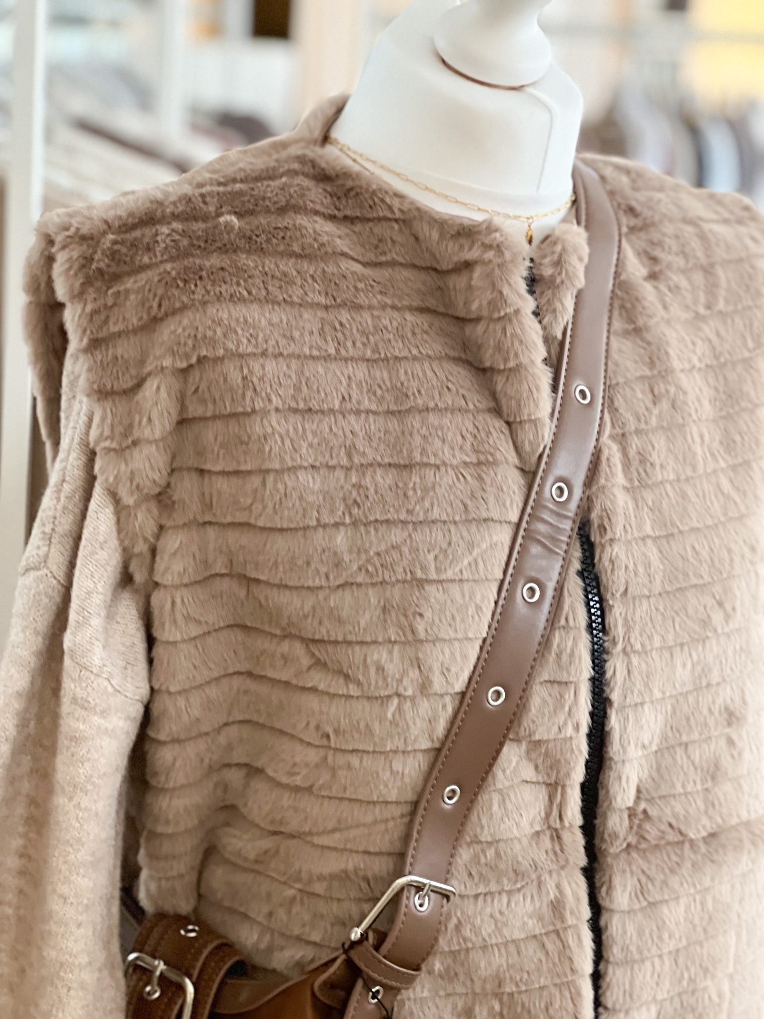 Mayoral 4315 Sand Faux Fur Gilet In Stock Now main image 0