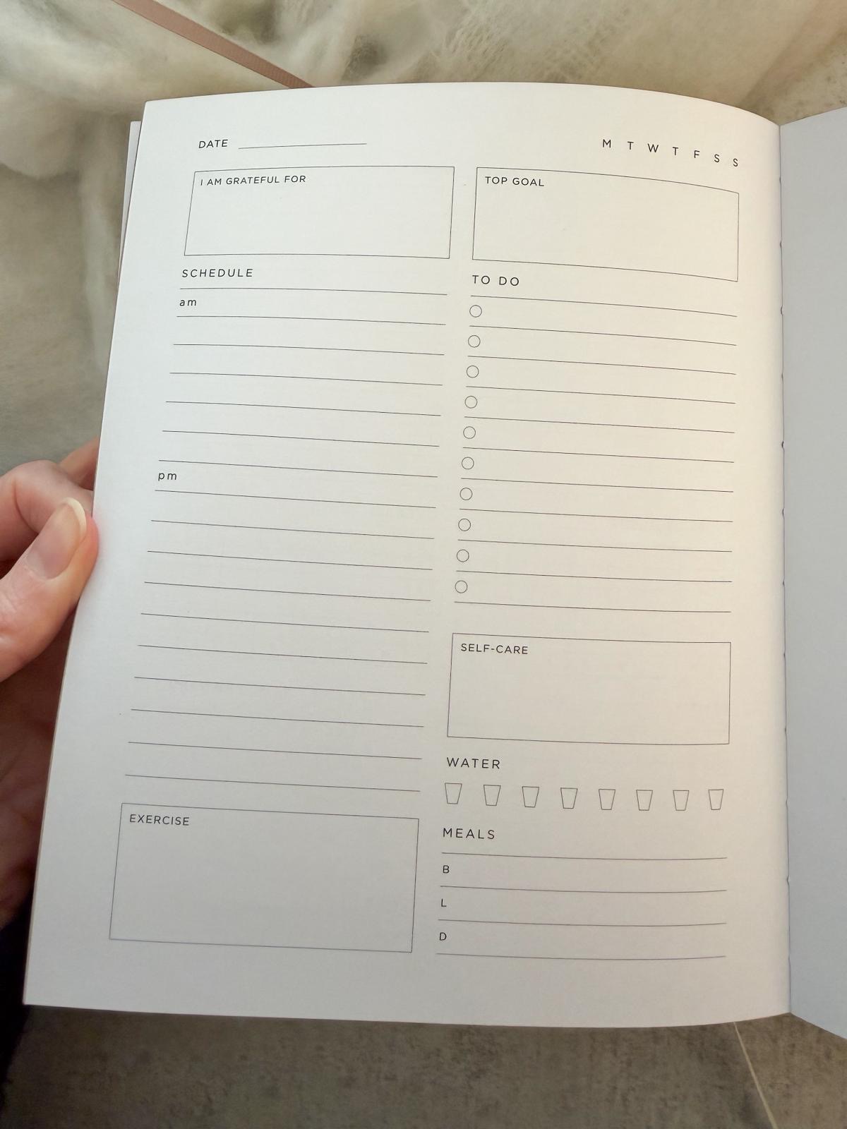 Deluxe self-care journal in beige - Image 4