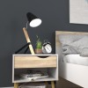 2 x Nordic Bedside Tables - White with Oak drawer - Image 2