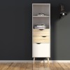 Nordic Bookcase - White with Oak drawers - Image 2