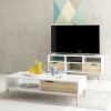 Nordic Coffee Table - White with Oak drawer - Image 5