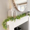 Long garland of faux eucalyptus