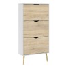 Nordic Shoe Cabinet - White & Oak
