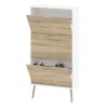 Nordic Shoe Cabinet - White & Oak - Image 3