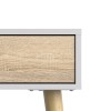 Nordic Console Table - White with Oak drawer - Image 2