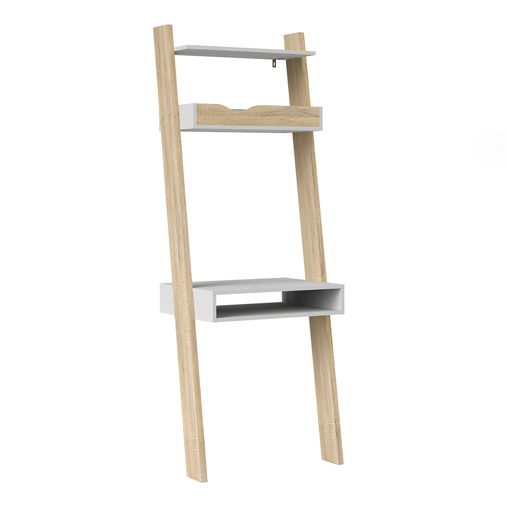 Ladder desk white and on sale wood