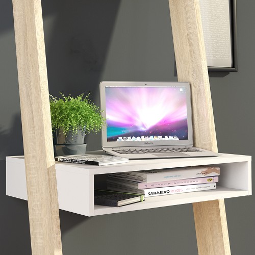 Nordic Ladder Desk - White & Oak - Image 3