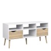 Nordic Large TV unit - White & Oak