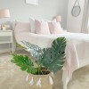 Huge potted faux Monstera 'palm leaf' plant - Image 2