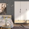 Nordic Double Bed - White & Oak - Image 4
