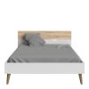 Nordic Double Bed - White & Oak - Image 2