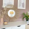Very large statement rattan mirror