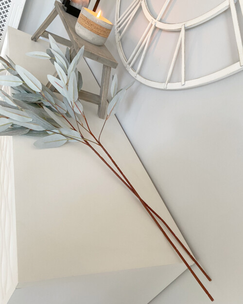 Grey/green faux bamboo leaf stem - Image 4