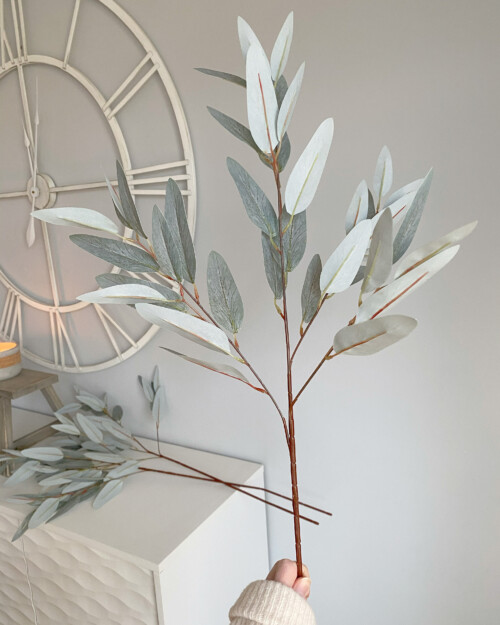 Grey/green faux bamboo leaf stem - Image 3