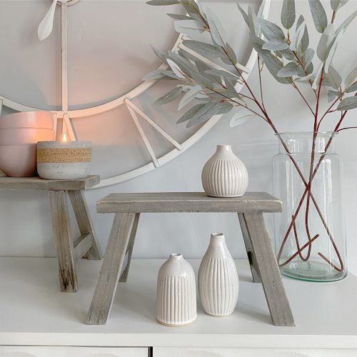 Set of 3 stoneware Scandi vases