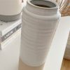 Tall natural two tone ceramic vase - Image 5