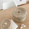 Pair of seagrass lidded baskets - Image 2