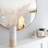 Tall natural two tone ceramic vase