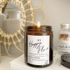'My happy place' candle jar