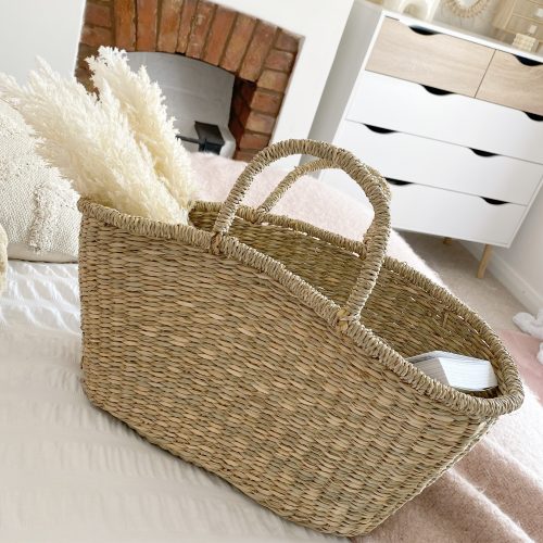 Seagrass handled basket bag - Image 3