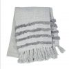 Grey/blue tufted throw