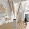 Natural large ceramic vase with rattan decoration - Image 2