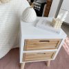 Small Scandi side table with drawers - Image 2