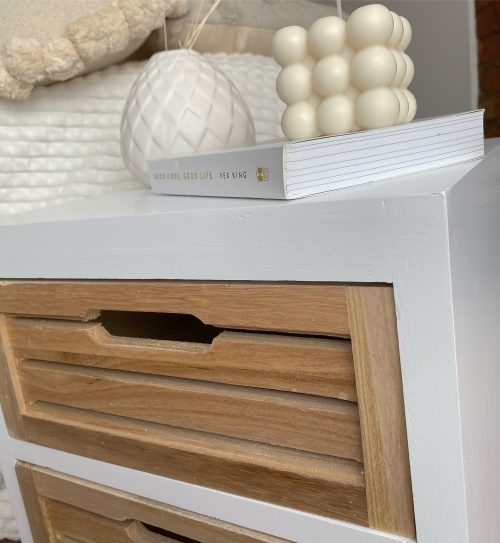 Small Scandi side table with drawers - Image 3
