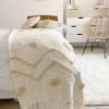 Boho zigzag tassel throw/blanket