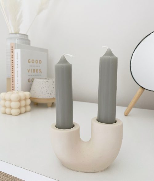Eco Jesmonite U candle holder - Image 3