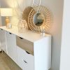 Large boho rattan mirror - Image 2