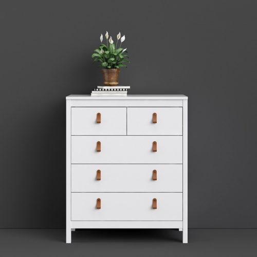 Loft 5 drawer chest - White - Image 4