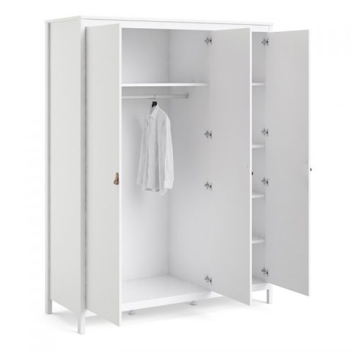 Loft 3 door wardrobe - White - Image 3