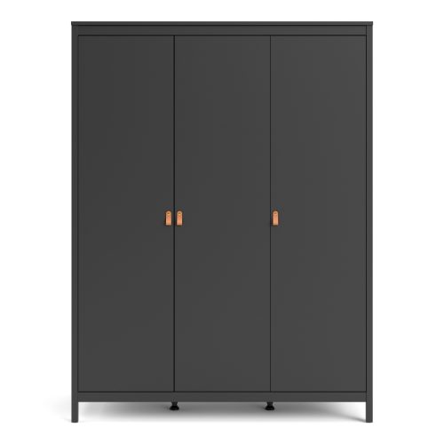 Loft 3 door wardrobe - Black - Image 4