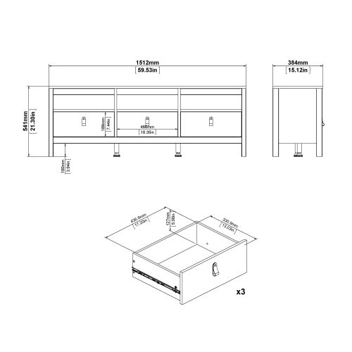 Loft TV Unit - Black - Image 4