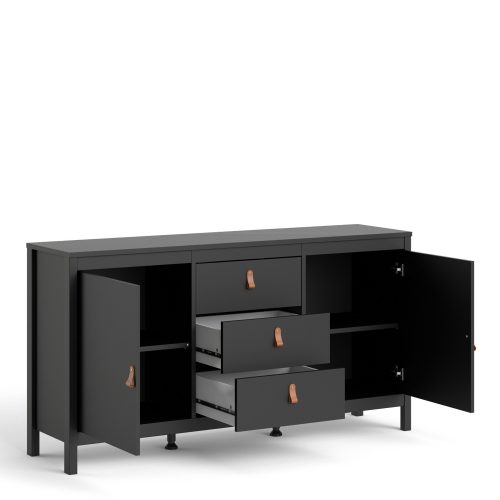 Loft black large sideboard - Image 3