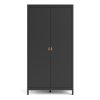 Loft two door wardrobe - Black - Image 3