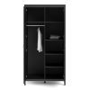 Loft two door wardrobe - Black - Image 5