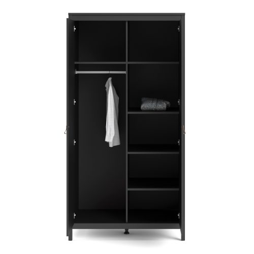 Loft two door wardrobe - Black - Image 5