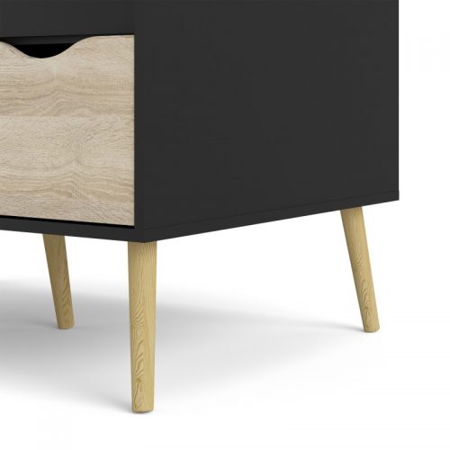 Nordic Two Door Wardrobe - Black - Image 4
