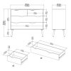 Nordic Chest of 4 Drawers - Black & Oak - Image 4
